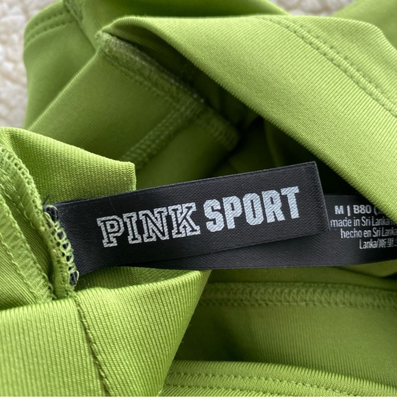 PINK Victoria's Secret Lime Green Bikini One Shoulder High Waisted Size M - Picture 8 of 8